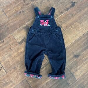 Crazy 8 Boys 12-18 Months Corduroy Overalls Black Train